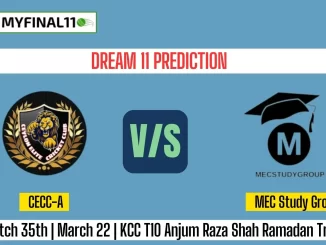 CECC vs MEC Dream11 Prediction Today: Match 35 Pitch Report, Playing11 and Stats | KCC T10 Anjum Raza Shah Ramadan Trophy 2025