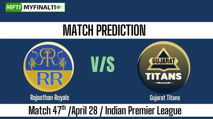 IPL 2025 RR vs GT 47 Match Prediction