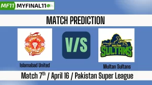 ISL vs MUL Today Match Prediction Win Prediction, Top Batter and Bowler Tips by MyFinal11