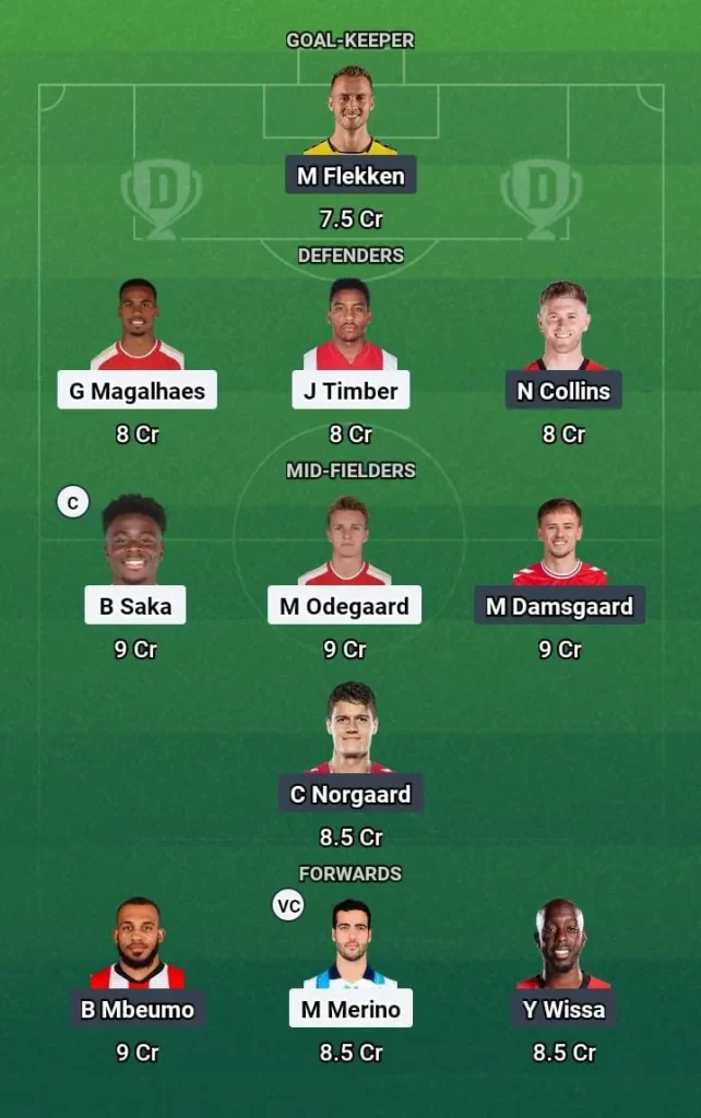 ARS vs BRE Dream11 Prediction Today Football Match