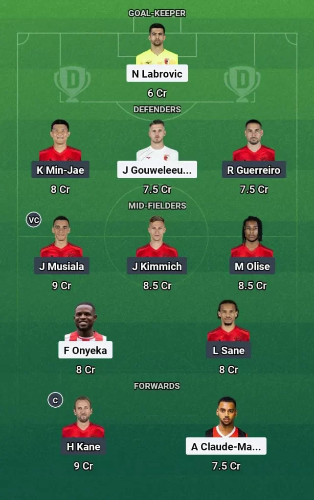 AUG vs BAY Dream11 Prediction Today Football Match