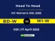 BD-W vs WI-W Player Battle, Head to Head ICC Women's ODI, 2025