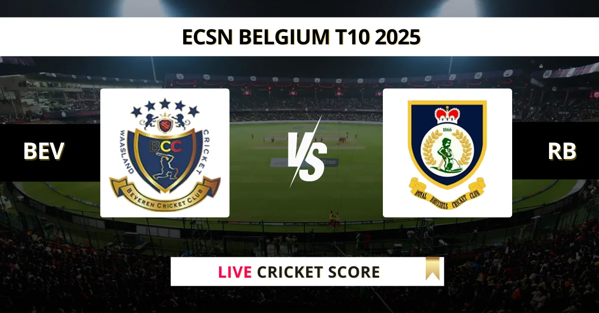 BEV vs RB Live Score: Scorecard, Ball by Ball Commentary - Match 5, EC...