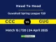 CCC vs GUG Player Battle, Head to Head Guwahati Spring League T20
