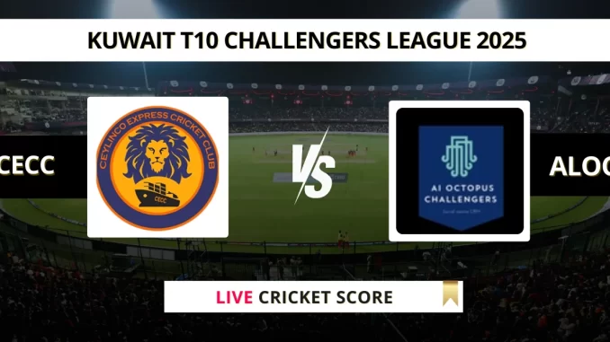 CECC vs AIOC Live Cricket Score Kuwait T10 Challengers League 2025