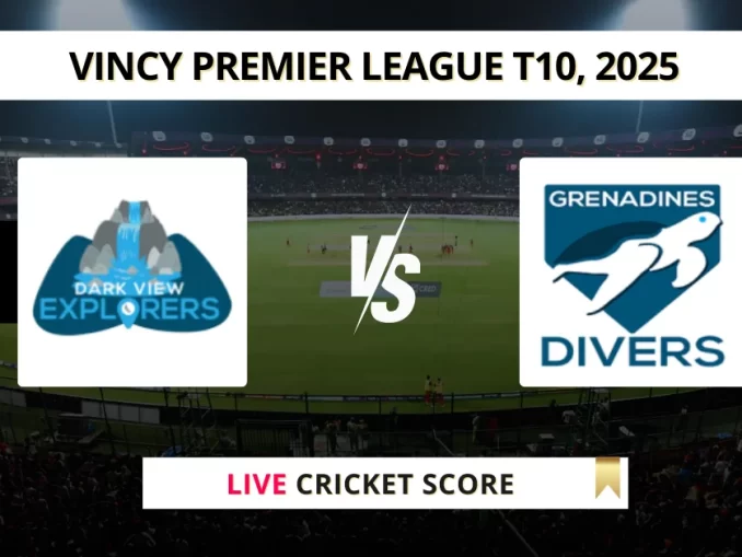 DVE vs GRD Live Cricket Score Vincy Premier League T10, 2025