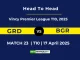 GRD vs BGR Player Battle, Head to Head Vincy Premier League T10, 2025