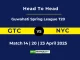 GTC vs NYC Player Battle, Head to Head Guwahati Spring League T20