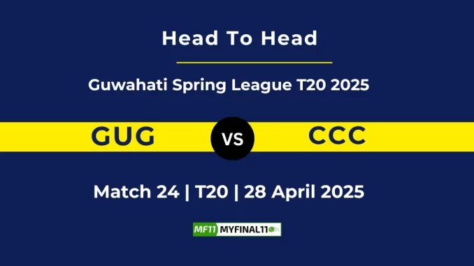 GUG vs CCC Player Battle, Head to Head Guwahati Spring League T20 2025