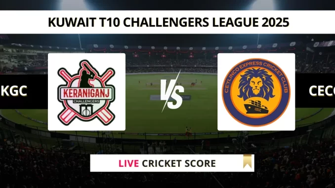 KGC vs CECC Live Cricket Score Kuwait T10 Challengers League 2025
