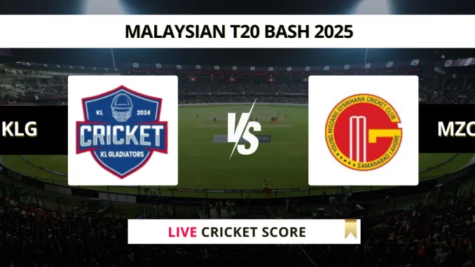 KLG vs MZC Live Cricket Score Malaysian T20 Bash 2025