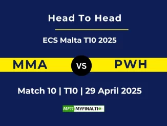 MMA vs PWH Player Battle, Head to Head ECS Malta T10 2025