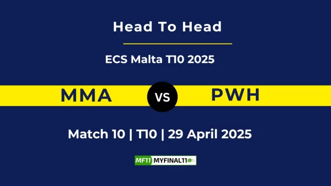 MMA vs PWH Player Battle, Head to Head ECS Malta T10 2025