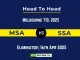 MSA vs SSA Player Battle & Head to Head Team Stats - Melbourne T10 2025