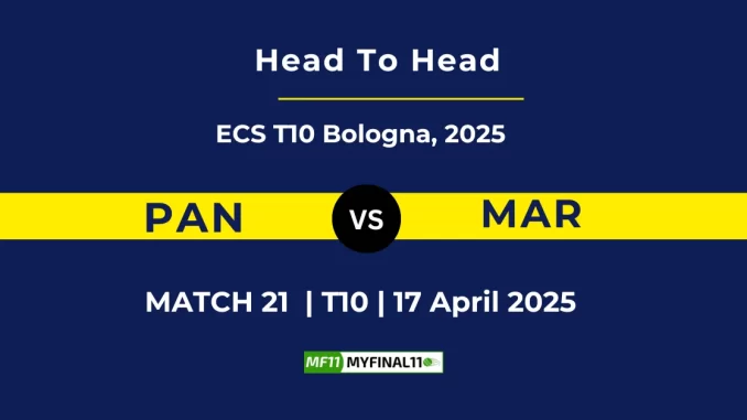 PAN vs MAR Player Battle, Head to Head ECS T10 Bologna, 2025