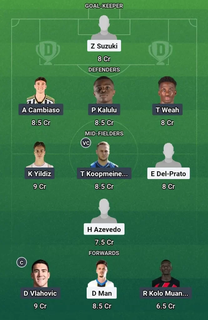 PAR vs JUV Dream11 Prediction Today Football Match