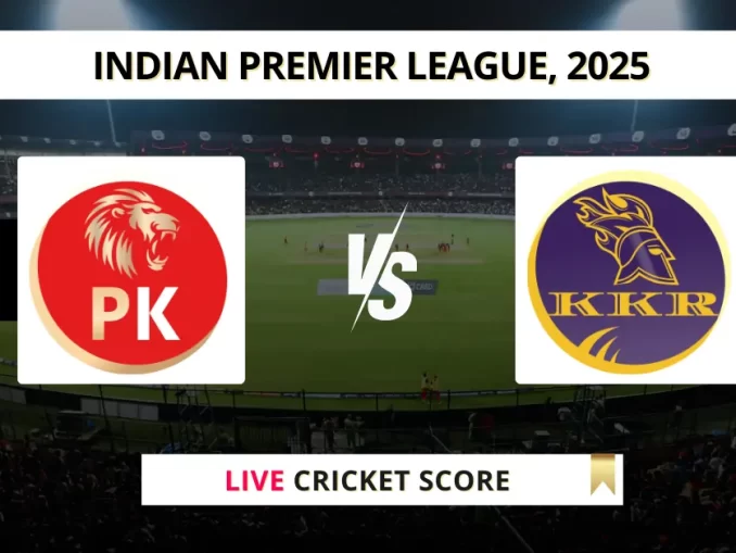 PBKS vs KKR Live Cricket Score Indian Premier League, 2025