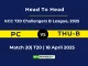 PC vs THU-B Player Battle, Head to Head KCC T20 Challengers B League, 2025