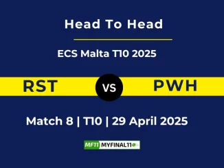 RST vs PWH Player Battle, Head to Head ECS Malta T10 2025