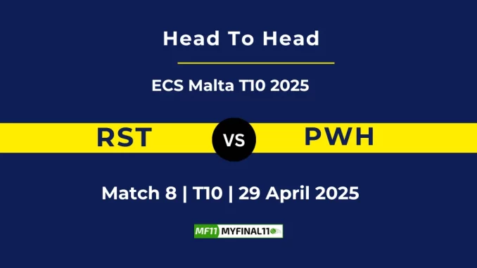 RST vs PWH Player Battle, Head to Head ECS Malta T10 2025