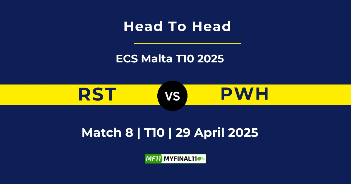 RST vs PWH Player Battle & Head to Head Team Stats - ECS T10 Malta...