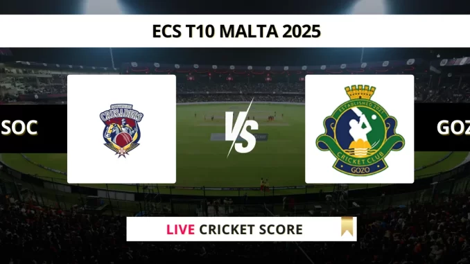 SOC vs GOZ Live Cricket Score ECS T10 Malta 2025