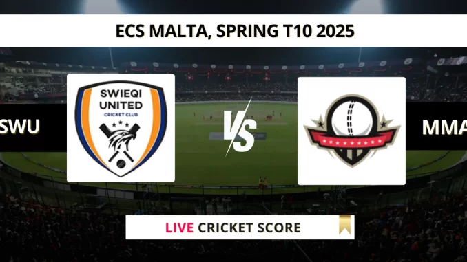 SWU vs MMA Live Cricket Score ECS Malta, Spring T10 2025