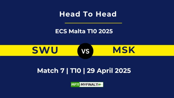 SWU vs MSK Player Battle, Head to Head ECS Malta T10 2025