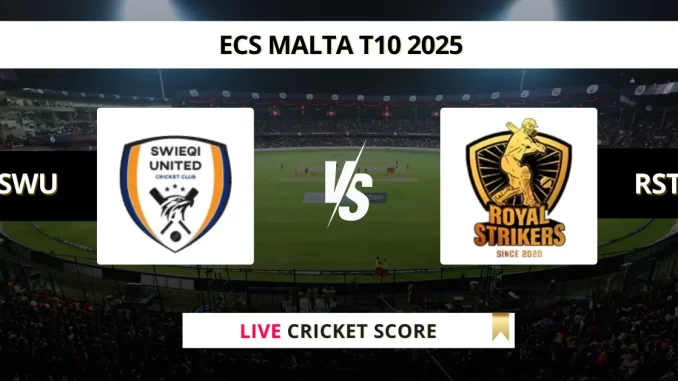 SWU vs RST Live Cricket Score ECS Malta T10 2025