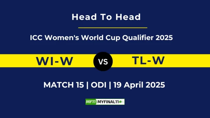 WI-W vs TL-W Player Battle & Head to Head Team Stats - ICC Women's World Cup Qualifier 2025