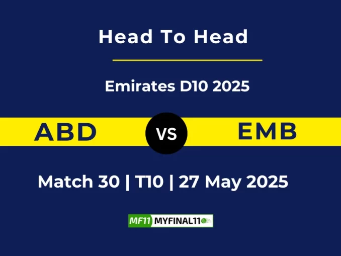 ABD vs EMB Player Battle, Head to Head Emirates D10 2025
