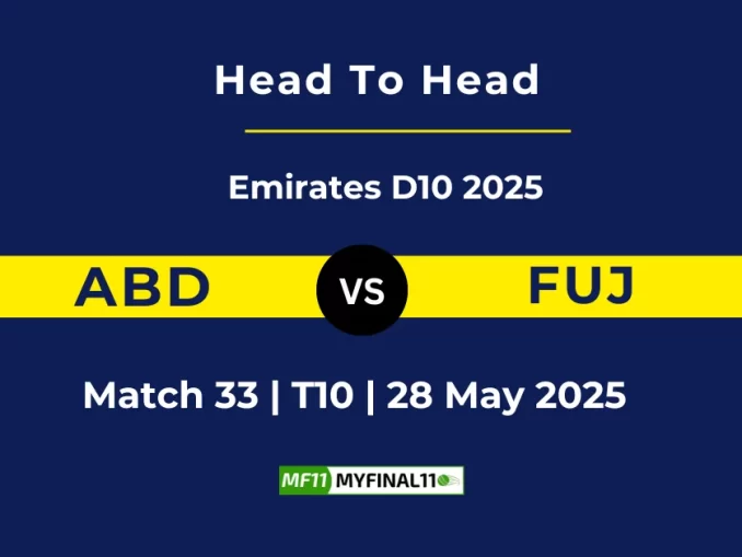 ABD vs FUJ Player Battle, Head to Head Emirates D10 2025