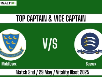 MID vs SUS Top 3 Captain and Vice-Captain Pick 1st, Vitality Blast