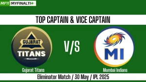GT vs MI Top 3 Captain and Vice-Captain Pick Eliminator Match