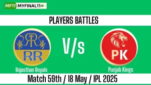 RR vs PBKS Players' battles match 59 TATA IPL 2025