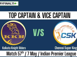 KKR vs CHK Top 3 Captain