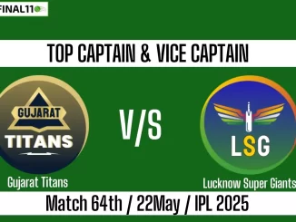 GT vs LSG Top 3 Captain and Vice-Captain Pick 64th Match
