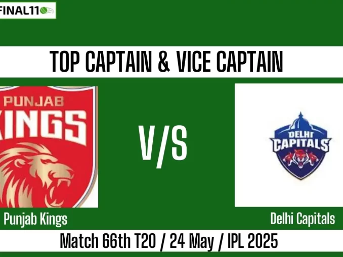 PBKS vs DC Top 3 Captain and Vice-Captain Pick 66th Match