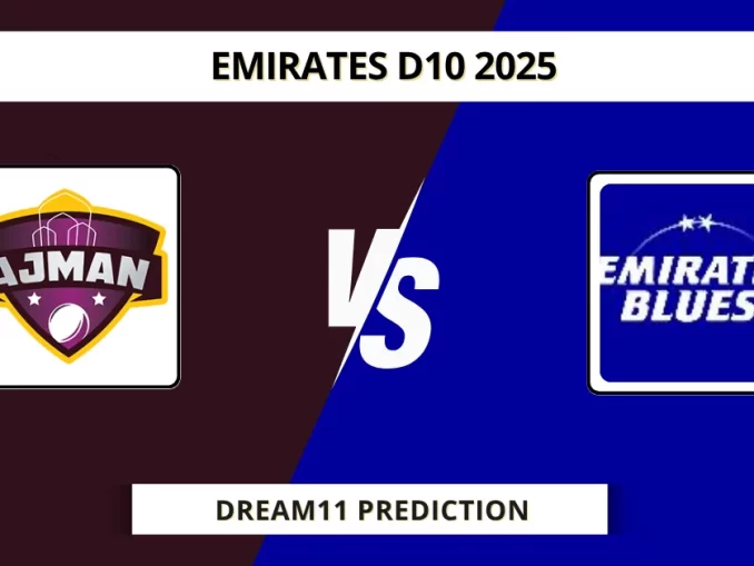 AJM vs EMB Dream11 Prediction Emirates D10 2025