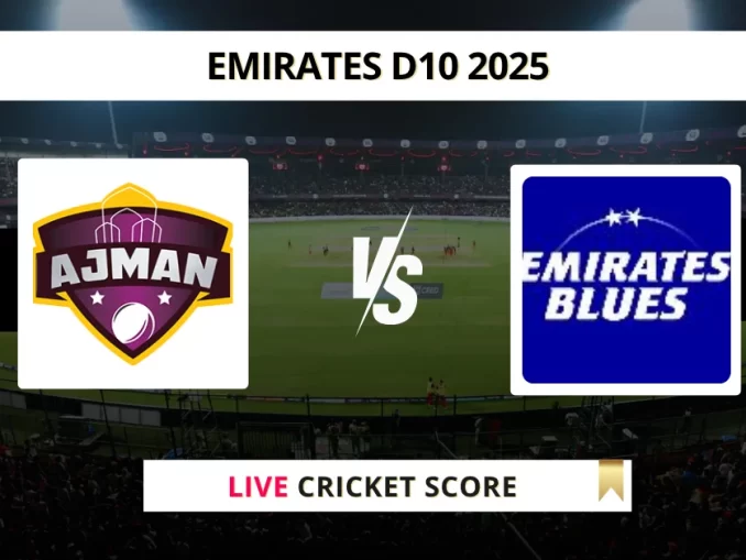 AJM vs EMB Live Cricket Score Emirates D10 2025