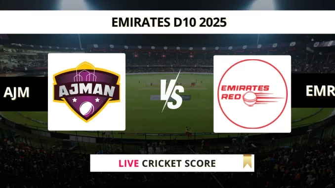 AJM vs EMR Live Cricket Score Emirates D10 2025