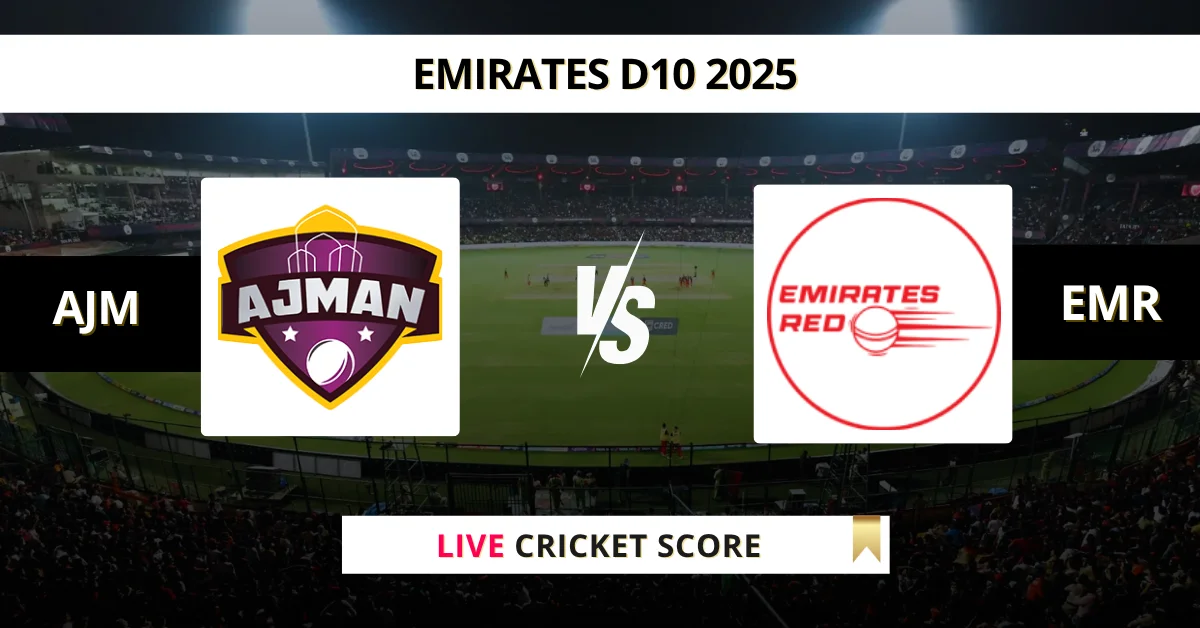 AJM vs EMR Live Score: Scorecard, Ball by Ball Commentary - Match 38, ...