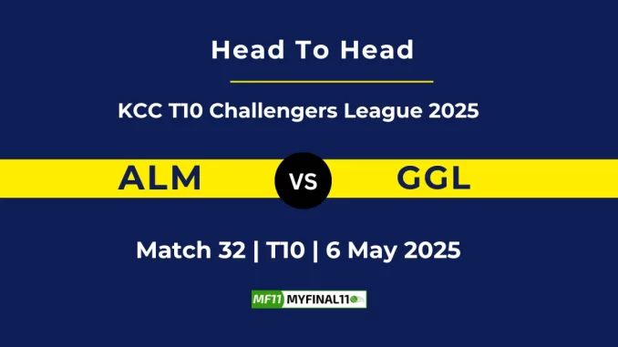 ALM vs GGL Player Battle, Head to Head KCC T10 Challengers League 2025