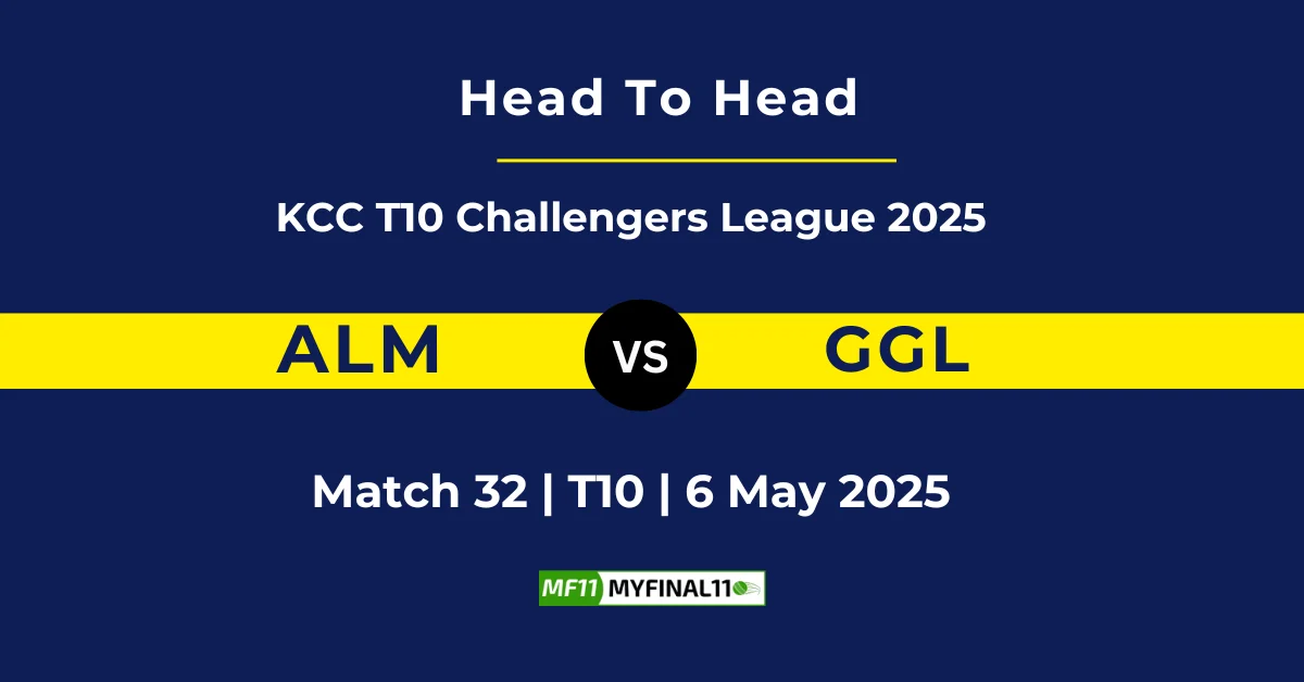 ALM vs GGL Player Battle & Head to Head Team Stats - KCC T10 Challenge...