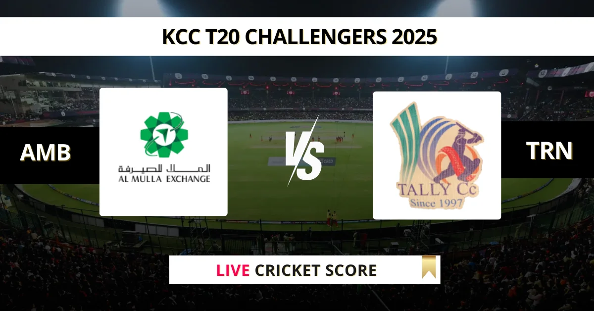 AMB vs TRN Live Score: Scorecard, Ball by Ball Commentary - Match 7, K...