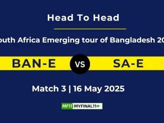BAN-E vs SA-E Player Battle, Head to Head South Africa Emerging tour of Bangladesh 2025 (2)