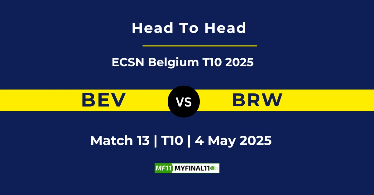 BEV vs BRW Player Battle & Head to Head Team Stats - ECSN T10 Belgium ...