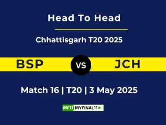 BSP vs JCH Player Battle, Head to Head Chhattisgarh T20 2025