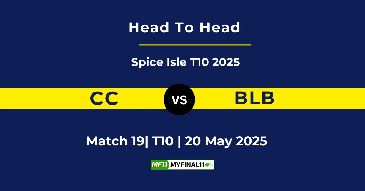 CC vs BLB Player Battle & Head to Head Team Stats - Spice Isle T10 202...