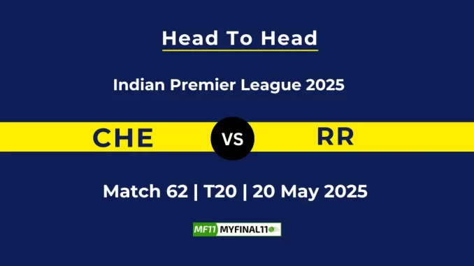 CHE vs RR Player Battle, Indian Premier League 2025